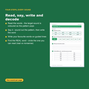 Vowel Teams Phonics Worksheets, Long Vowel Practice, First Grade Printable (Digital Download) image 3