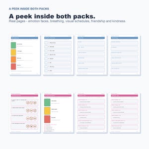 Autism ADHD Visual Support Bundle, Feelings Social Skills SEL Printables (Ages 3-10) image 3
