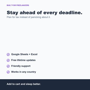 Planilha de cálculo de impostos trimestrais, estimador para freelancers (Excel, Planilhas Google) imagem 8