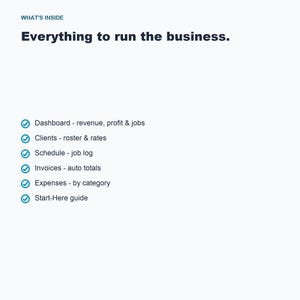 Cleaning Business Spreadsheet, Client Schedule Invoice & Expense Tracker, Google Sheets Excel, Service Business Manager image 5