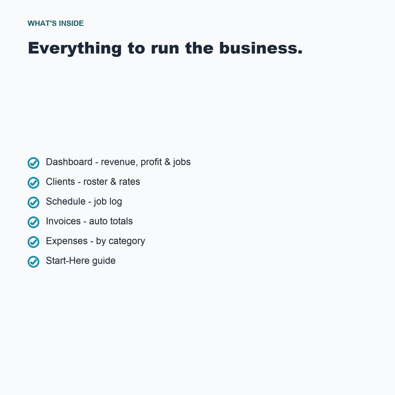 Cleaning Business Spreadsheet, Client Schedule Invoice & Expense Tracker, Google Sheets Excel, Service Business Manager image 5