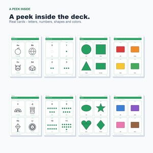Tarjetas didácticas para niños pequeños: abecedario, números, formas y colores (descarga digital). imagen 3