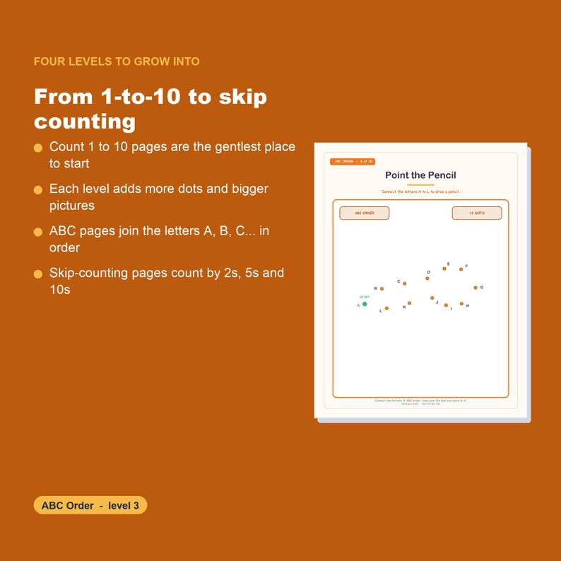 Connect the Dots-afdrukbare pagina's, tellen, ABC, tellen overslaan (pdf-download) afbeelding 7