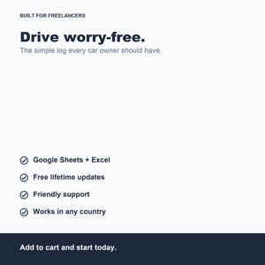 Car Maintenance Log, Vehicle Service Fuel Tracker (Google Sheets Excel) image 8