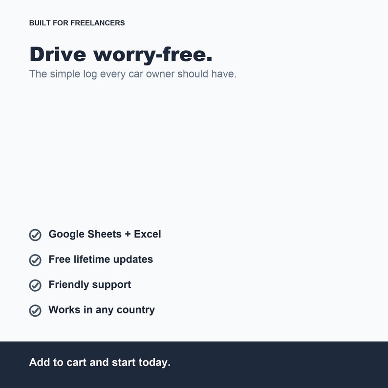 Car Maintenance Log, Vehicle Service Fuel Tracker (Google Sheets Excel) image 8