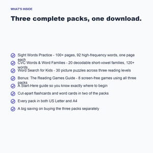 Learn to Read Bundle: Sight Words, Phonics, Word Search (PDF) image 4
