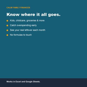 Family Budget Planner, Household Tracker Google Sheets Excel (Digital Download) image 4