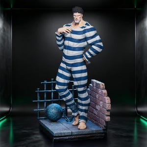 Prisoner Warrior STL Statue | Dynamic Pose | 1/6 Scale | Split Parts | 3D Print Model Download
