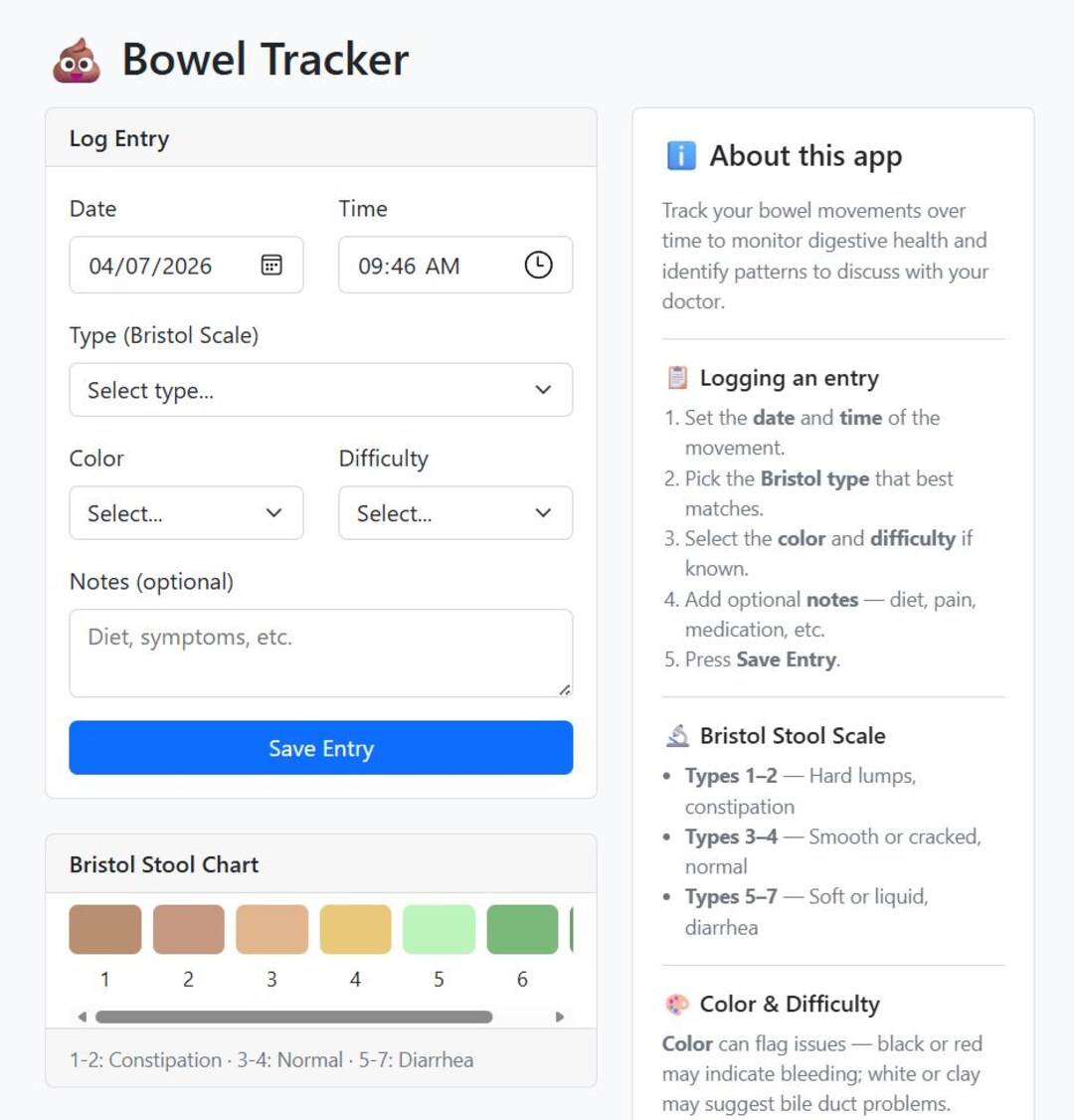 Bowel Movement Tracker - Etsy Canada
