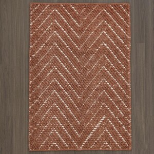 Modern Chevron Loop Rug Handwoven Textured Area Rug | Scandinavian Geometric Carpet for Living Room And Bedroom