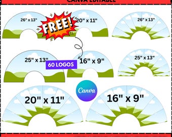 Clack Fan Template Bundle: 4 Sizes, Editable Canva Design (Digital Download)