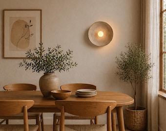 Japanese Style Wall Light, Retro Resin Lamp, Wabi Sabi Wall Sconce, Living Room Lighting