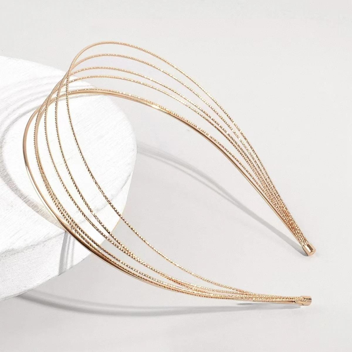 Double Layer Metal Headband - Etsy