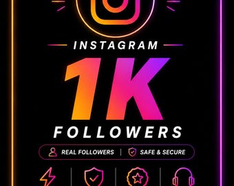 Follower Instagram 1K / Utenti reali, consegna rapida, servizio di crescita account