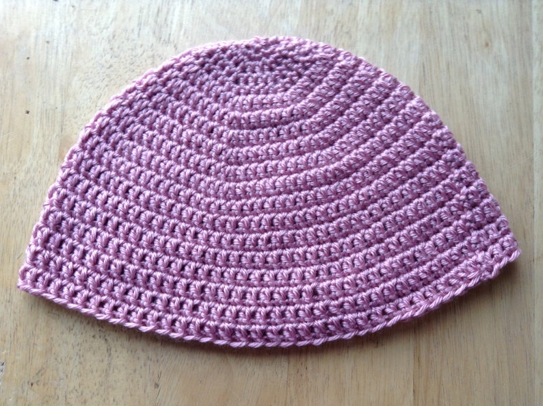 Silky Crocheted Mauve Beanie READY TO SHIP!