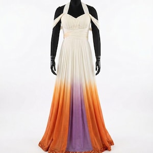 fitted lace wedding dress SALE- Oh Polly Monte Carlo Embellished Maxi Dress Ombré – The Dress Nook main image 1