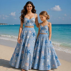 beach dresses for mom and daughter Family Matching Clothes Mother Daughter Summer Dresses Mommy And Me Dresses, Mother Daughter Gifts, Summer Dresses,