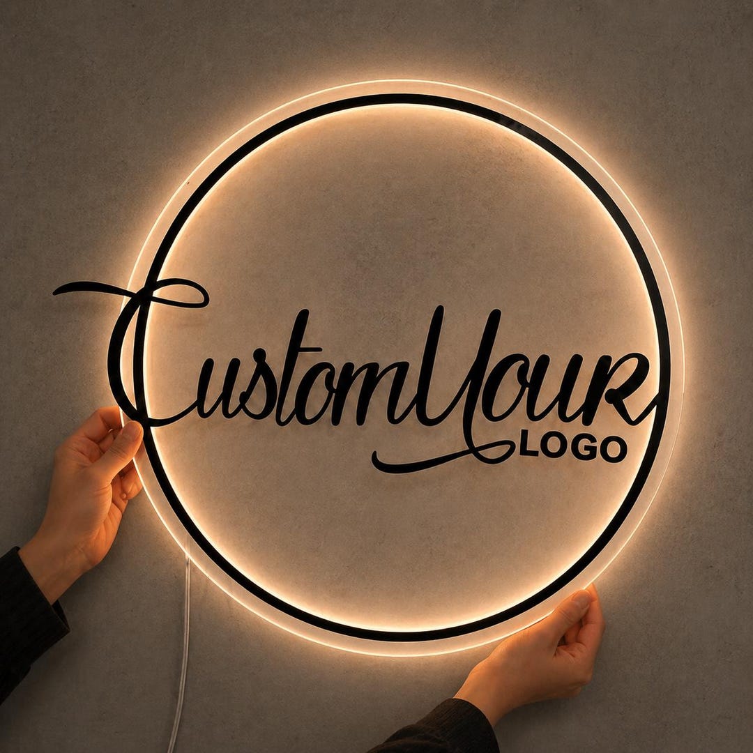 Custom Acrylic Neon Sign | LED Logo Sign | Custom Logo Sign | Company ...
