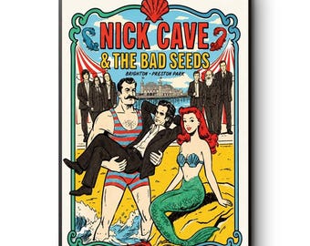 Nick Cave & The Bad Seeds Poster Brighton Preston Park 2026 Tour