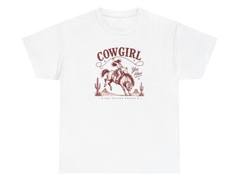 Cowgirl Rodeo Reiter T-Shirt | Western Cowboy Kaktus Grafik