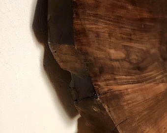 Piano del tavolo in noce antico di HDS.