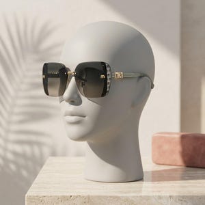 Damsolglasögon med fyrkantig båge och UV400-bågar, moderiktiga bilglasögon bild 12