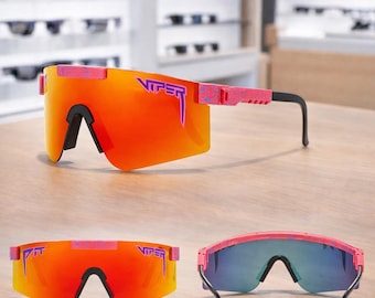 Oversized Sport Sunglasses UV400 Shield Lens Cycling Ski Festival Glasses