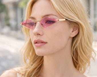 Ramlösa diamantsolglasögon Färgglada UV-festival Cosplay-festglasögon