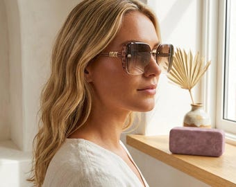 Womens Oversized Sunglasses Square Frame UV400 Fashion Driving Glasses