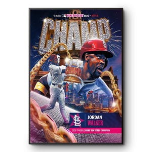 Jordan Walker St Louis Cardinals MLB 2026 Home Run Derby Champion Poster