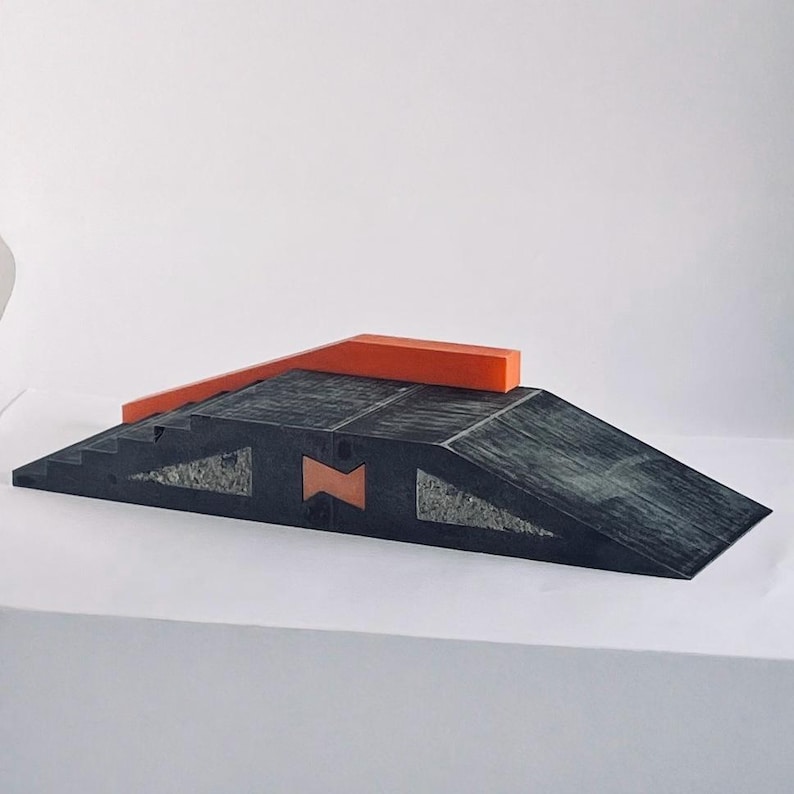 Realistic Ramp 3D Printed Concrete Fingerboard Skatepark Ramp Set โ Realistic Street ...
