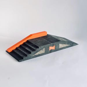 3D Printed Concrete Fingerboard Skatepark Ramp Set – Realistic Street Feel Obstacle