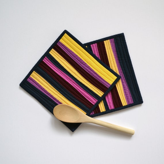 Blue Pot Holders Pot Holders Modern Kitchen Decor Modern Etsy