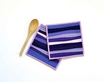 Purple Pot Holders, Pot Holders, Modern Kitchen Decor, Modern Pot Holders, Purple Trivet