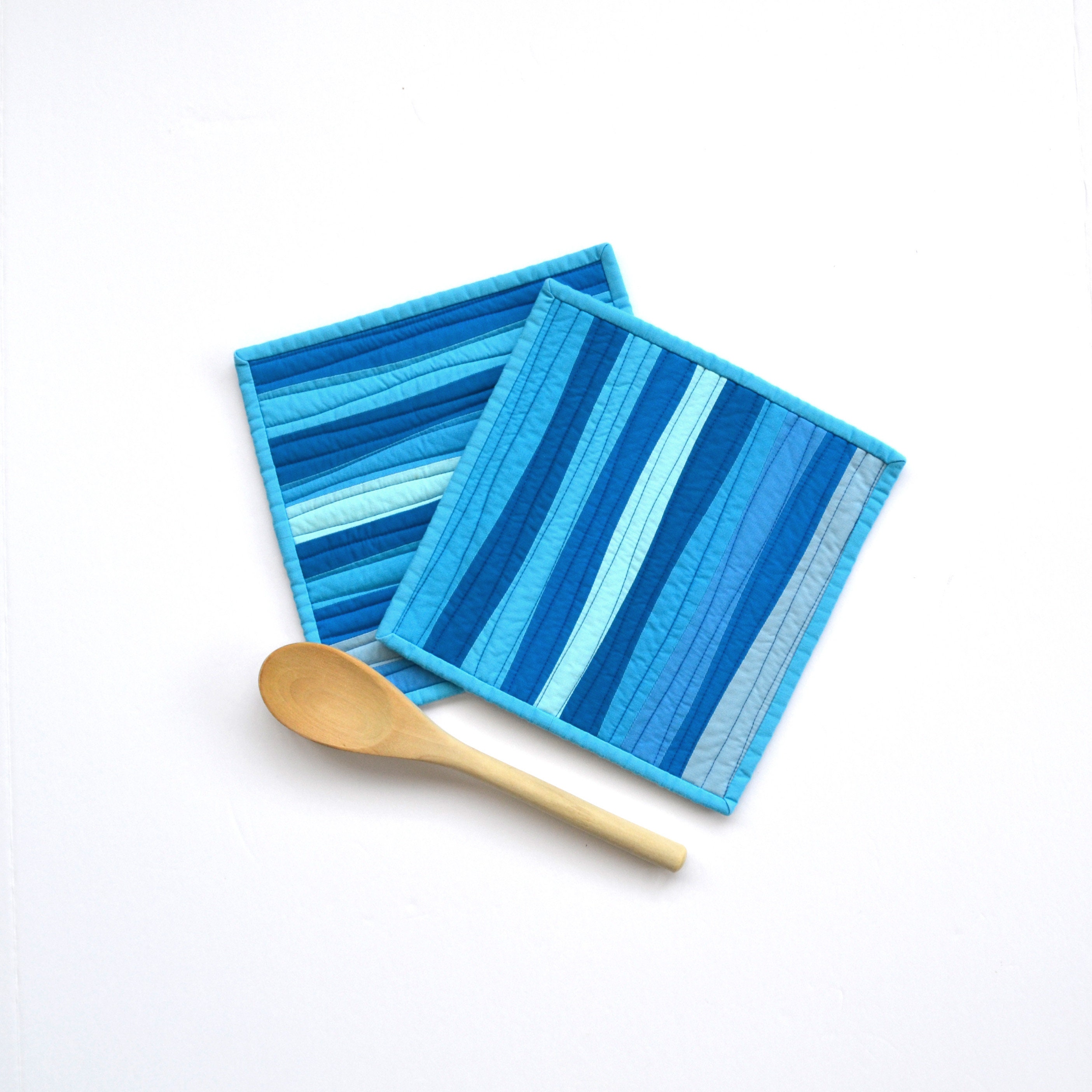 Blue Pot Holders Pot Holders Modern Kitchen Decor Modern Etsy