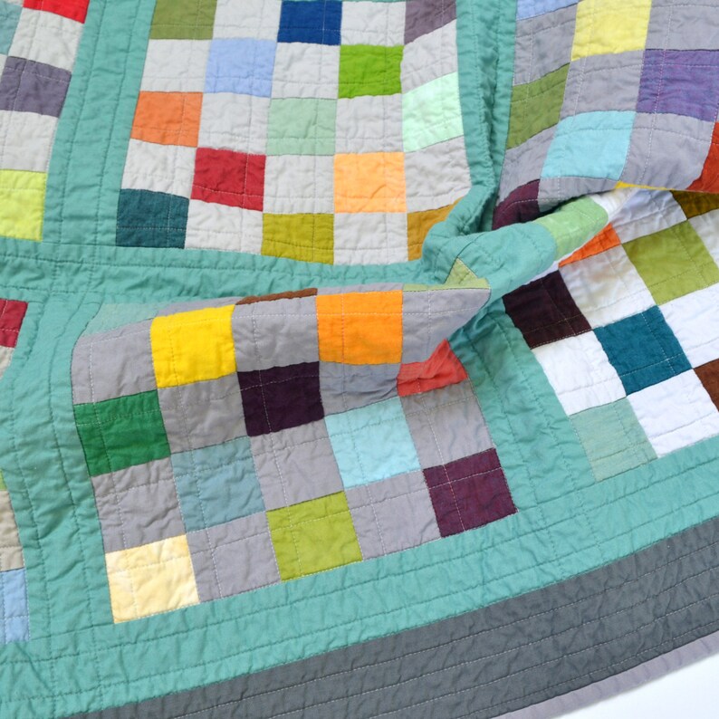 Geometric Baby Quilt Modern Baby Quilt Baby Quilt Quilted Etsy