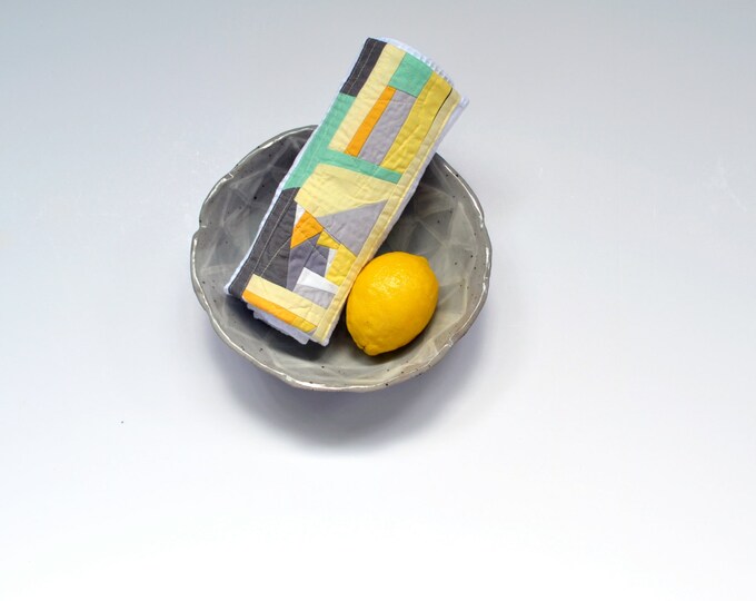 Modern Kitchen Towel, Yellow Dish Towel, Waffle Weave Towel, Yellow