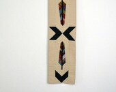 Feather Wall Hanging, Quilted Table Runner, Table Decor, Arrow Table Decor,  Southwestern Table Runner