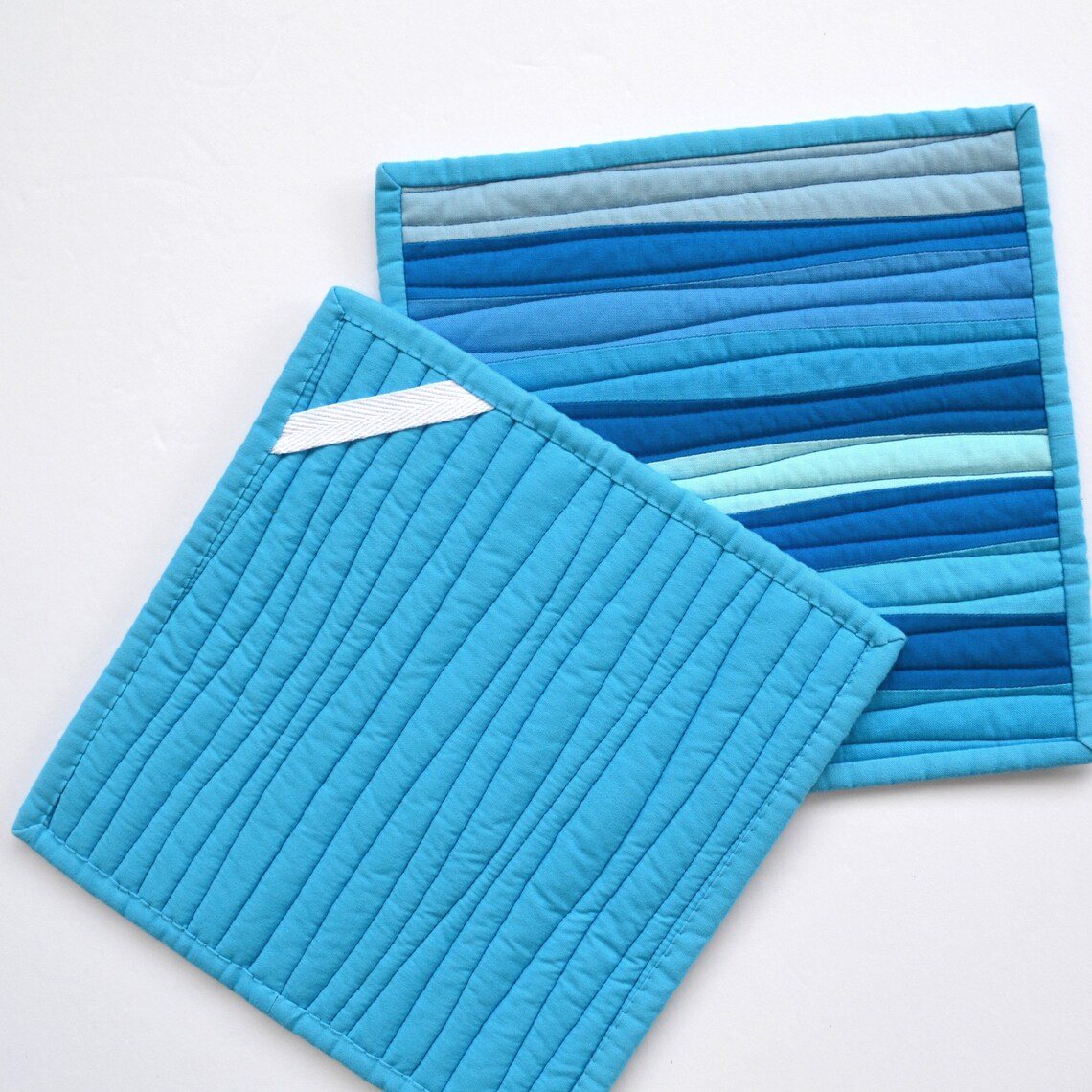 Blue Pot Holders Pot Holders Modern Kitchen Decor Modern Etsy