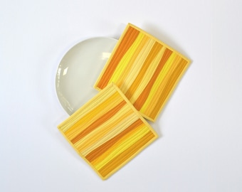 Yellow Pot Holders, Pot Holders, Modern Kitchen Decor, Modern Pot Holders, Yellow Trivet