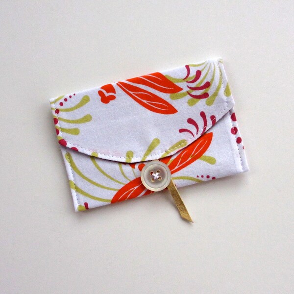 Business Card Case, Dragonfly, Fabric Wallet