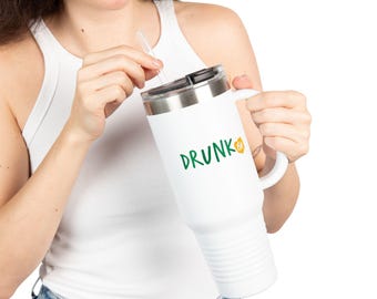 Drunk AF script logo Travel Mug | 40oz Insulated Tumbler