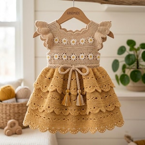 crochet tiered dress pattern 9 Crochet Tiered Dress Free Patterns