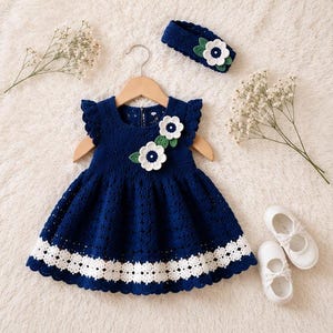 18 month navy blue dress Navy Blue Baby Dress