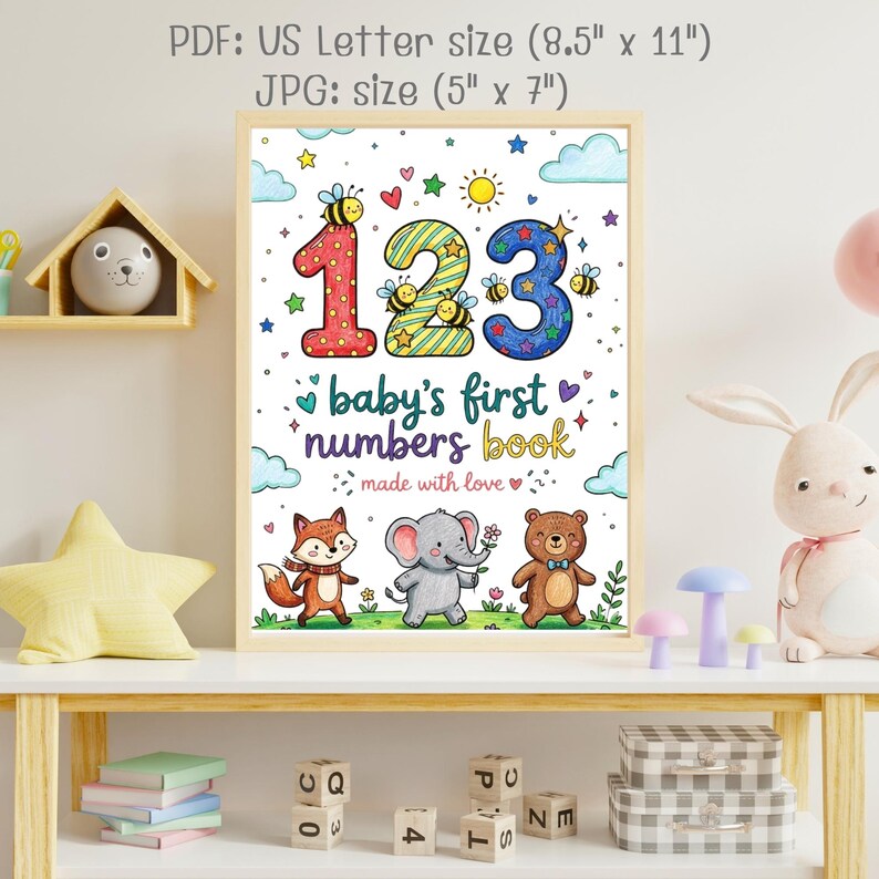 Baby's First Numbers Book – Printable Coloring Tracing Pages for ...
