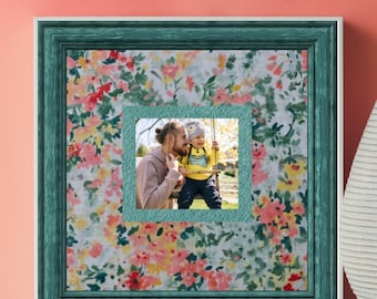Passepartout personalizzato rivestito in tessuto, cornice portafoto, espositore per Polaroid.