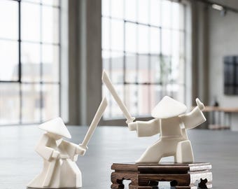 Porta incenso giapponese Samurai, statuetta di guerriero in ceramica, bruciatore in porcellana bianca per altare di meditazione, decorazione per la casa, profumazione per ambienti.