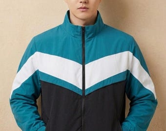 Chaqueta Weak Hero Clase 1 Suho, cortavientos urbano de bloques de color verde azulado