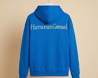 Sudadera con capucha Harmonies Caressed / Sudadera minimalista azul marino