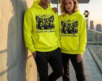 Beaver With Altitude Hoodie | Vintage Beaver And Wildlife Nature Unisex Heavy Blend™ Hooded Sweatshirt